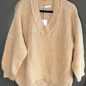 Women’s Zara Oversized Vneck Cozy Sweater